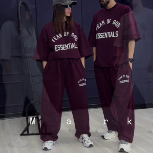 Fear of God Essentials Unisex Co-Ord Set | Oversized T-Shirt & Jogger Set for Men & Women | Premium Streetwear Outfit in Multiple Colours